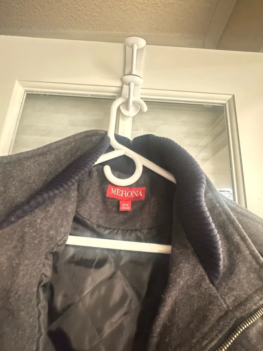 Merona Charcoal Gray Military Field Jacket with Buttoned Pockets